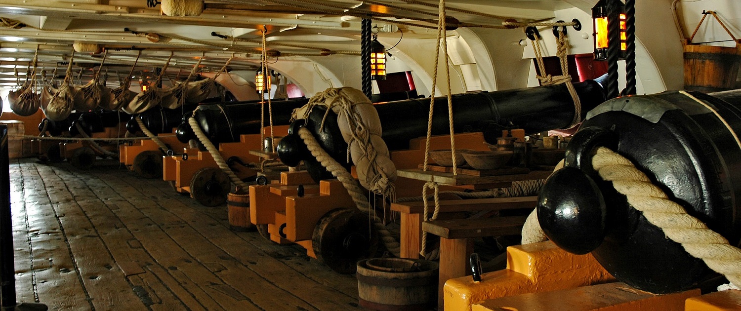 Gun deck on HMS Victory